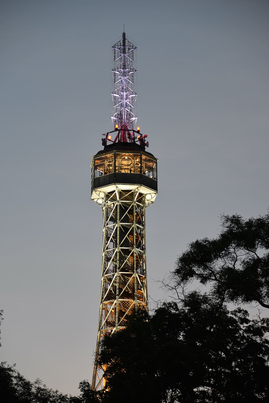 prague, observation tower, evening, broadcasting, communications Tower HD wallpaper