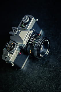 analog, antique, aperture, background, black, body, camera HD wallpaper