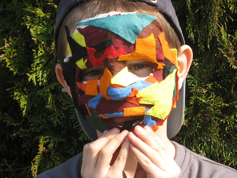 carnival, mask, plaster mask, students, real people, one person HD wallpaper