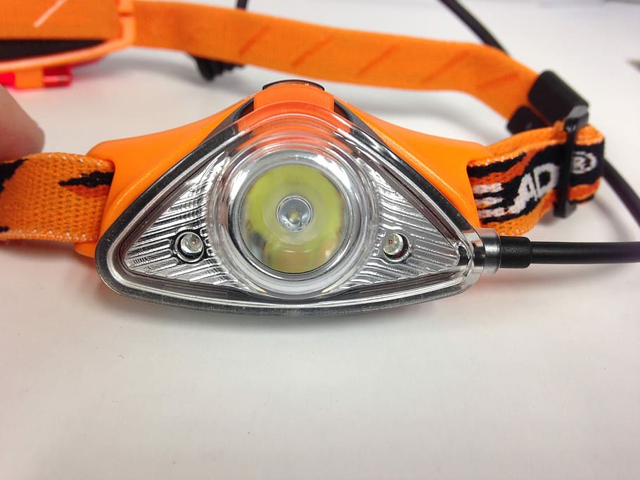 Best Portable Lighting Equipment, orange headlamp, headlight HD wallpaper