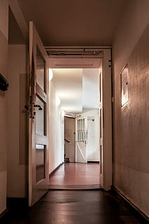 empty hallway, abandoned, old, architecture, building, wall HD wallpaper