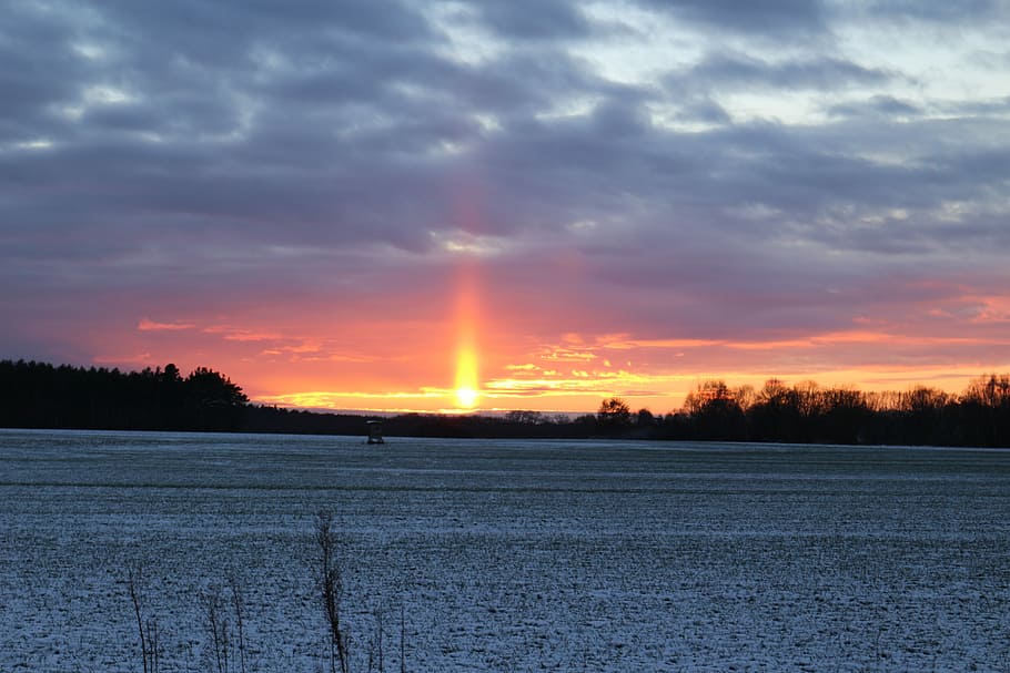 Weather, Phenomenon, Wintry, sunpillar, weather phenomenon HD wallpaper