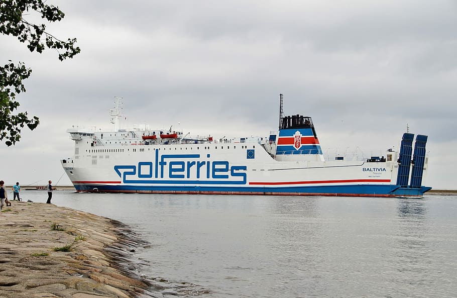 Shipping, Ferry, Sea, Cargo Ship, cloud - sky, transportation HD wallpaper