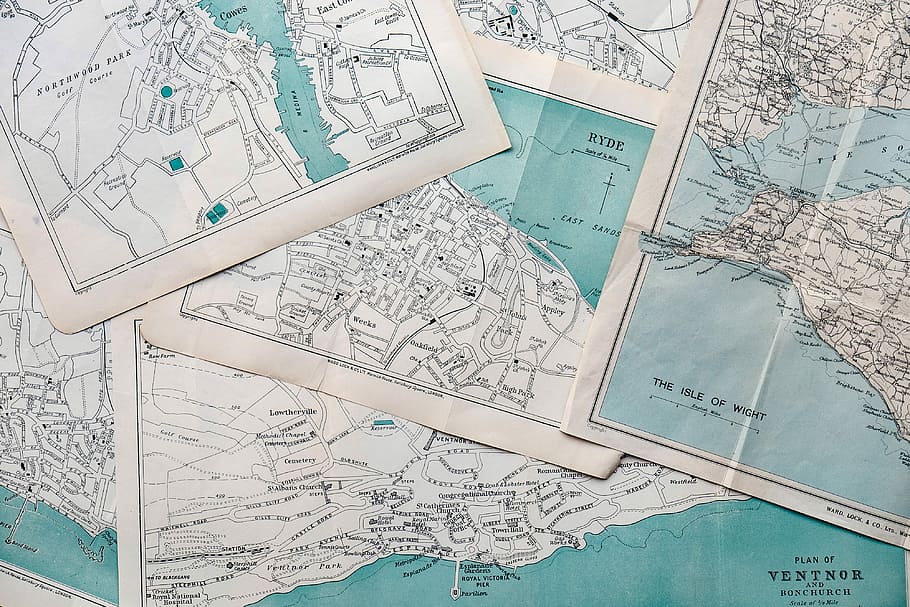 Vintage Maps, photos, public domain, architecture, paper, no People, HD wallpaper