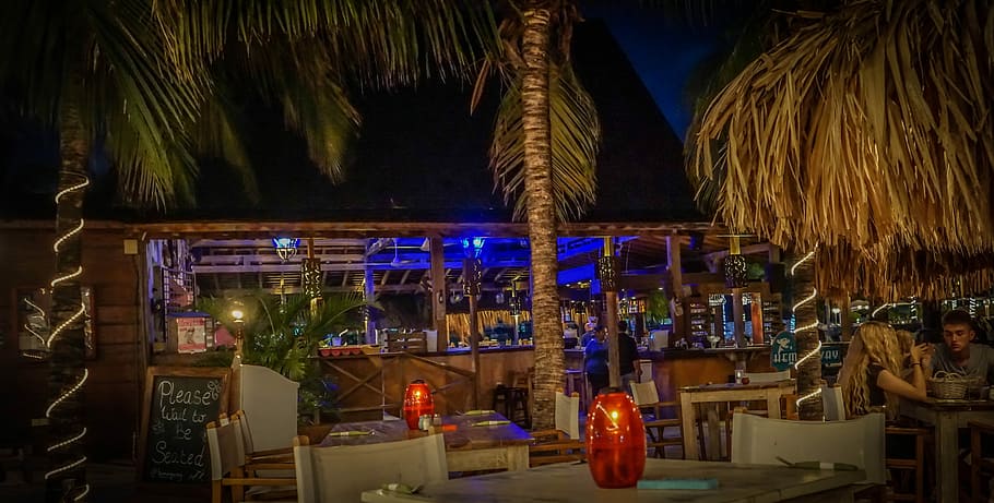 Night, Curacao, Willemstad, Bar, blue, cocktail, drink, vibrant