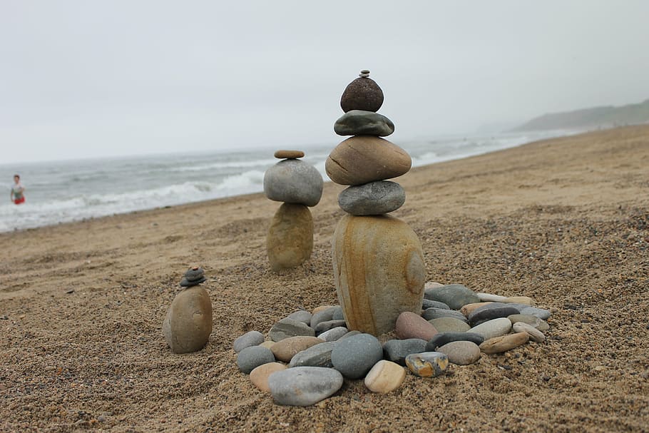 cairn, balance, cairns, stone sculpture, stack, rock, pebble HD wallpaper