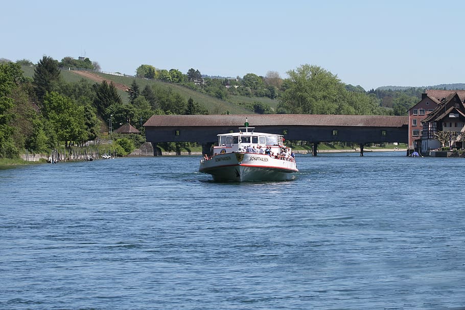 shipping, rhine, river, water, boats, transport, traffic, river landscape HD wallpaper