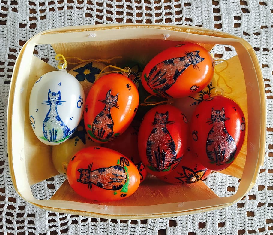 easter, egg, paint, gift, tiger, tiger cats, craft, celebration HD wallpaper