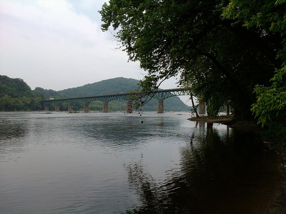 potomac, appalachian, river, mountain, trail, bridge, landscape, HD wallpaper