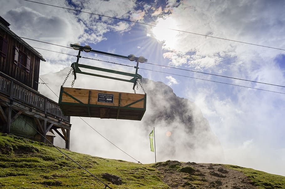 cable car, mountain, landscape, austria, nature, sky, cloud - sky HD wallpaper