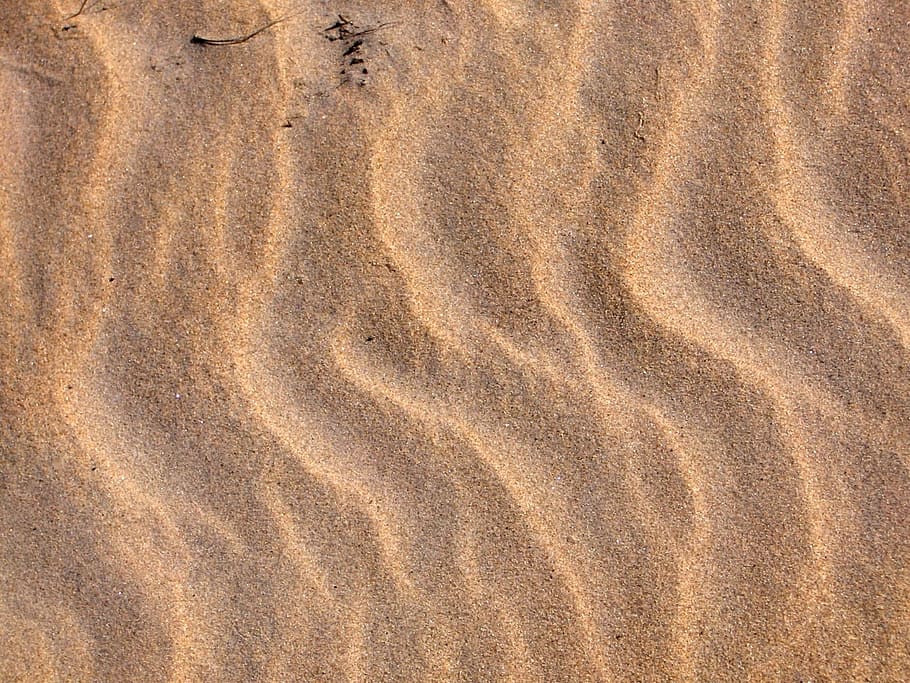 close-up photo of sand, beach, ripples, pattern, texture, seashore HD wallpaper