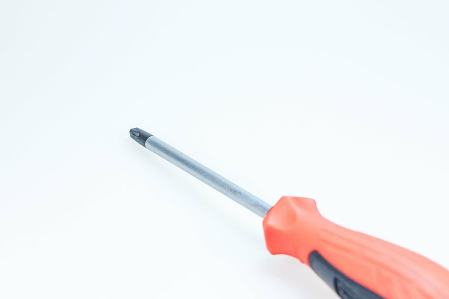 screwdriver, tool, craft, red, phillips, metal, head, background HD wallpaper