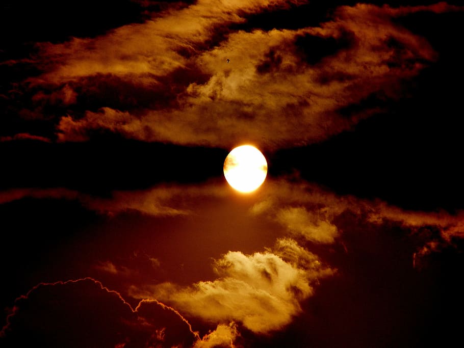 full moon, cloud, night, sky, light, cloud - sky, astronomy HD wallpaper