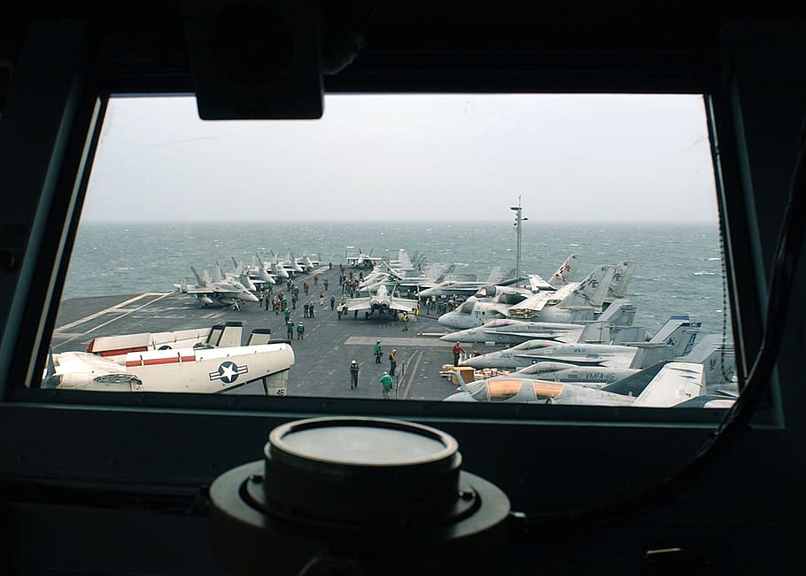 Persian Gulf, Ship, Sea, Ocean, Water, aircraft, fighter jets, HD wallpaper