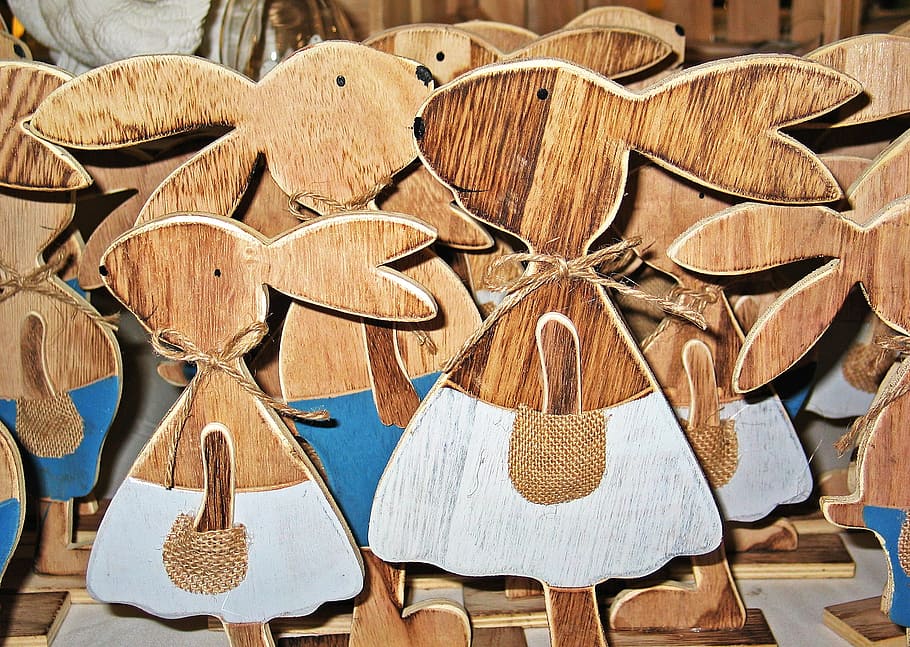 brown rabbit decoration lot, Rabbit, Rabbit, Family, Easter HD wallpaper