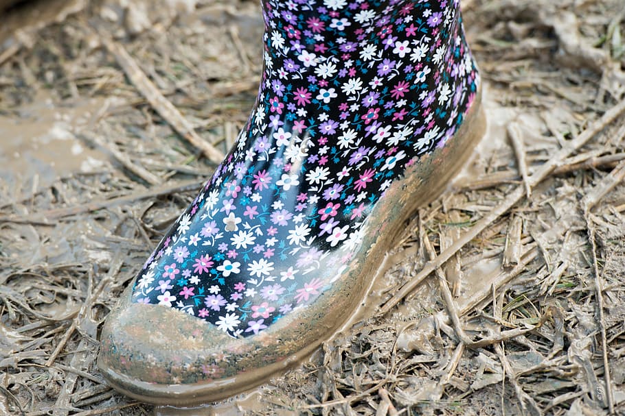 boots, sludge, straw, shoe, land, human leg, low section, day HD wallpaper