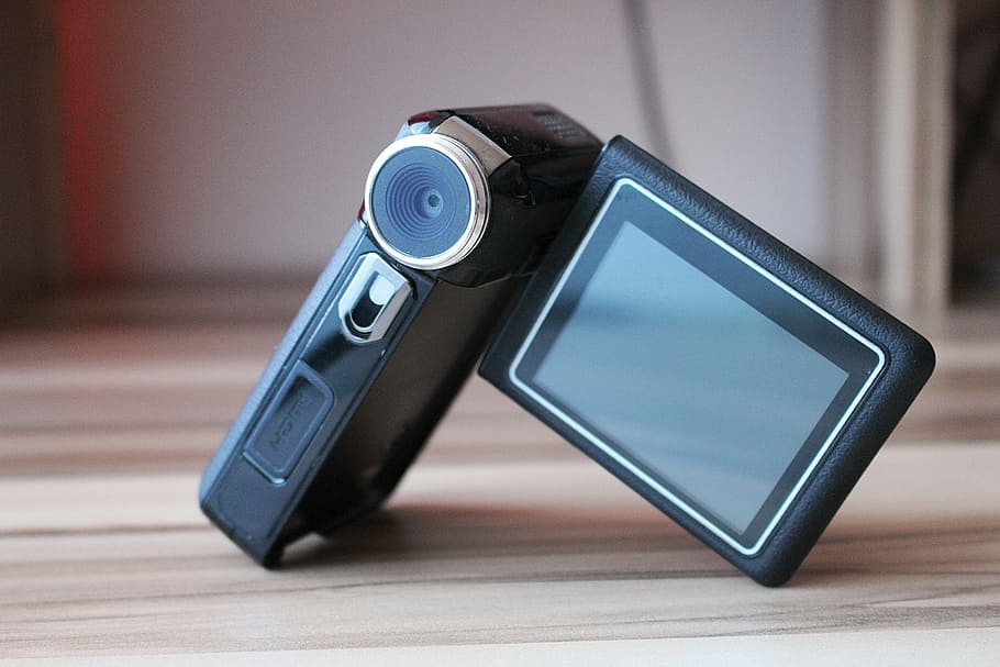 turned off black video recorder, camera, video camera, multimedia HD wallpaper