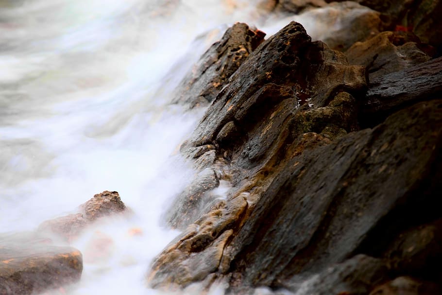 rock formation, rocks with fogs, mountain, cliff, mist, rock - object HD wallpaper