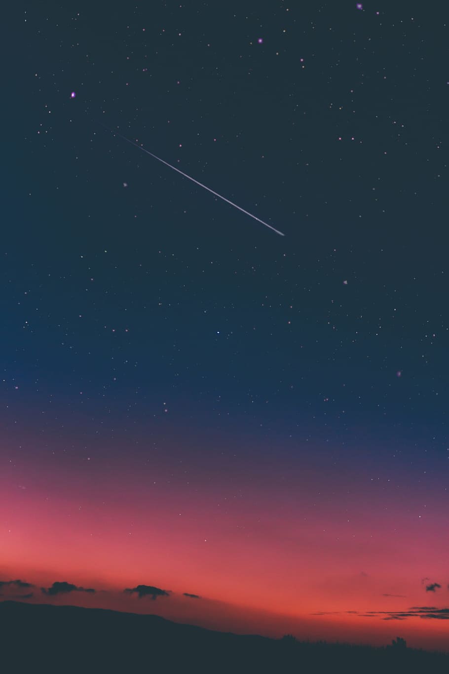 3840x2160px Free Download Hd Wallpaper Shooting Star In Night Sky