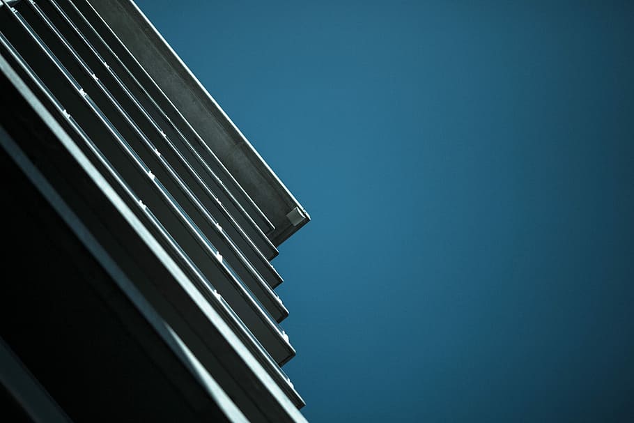 worm's eye view of white building, closeup photo white building HD wallpaper