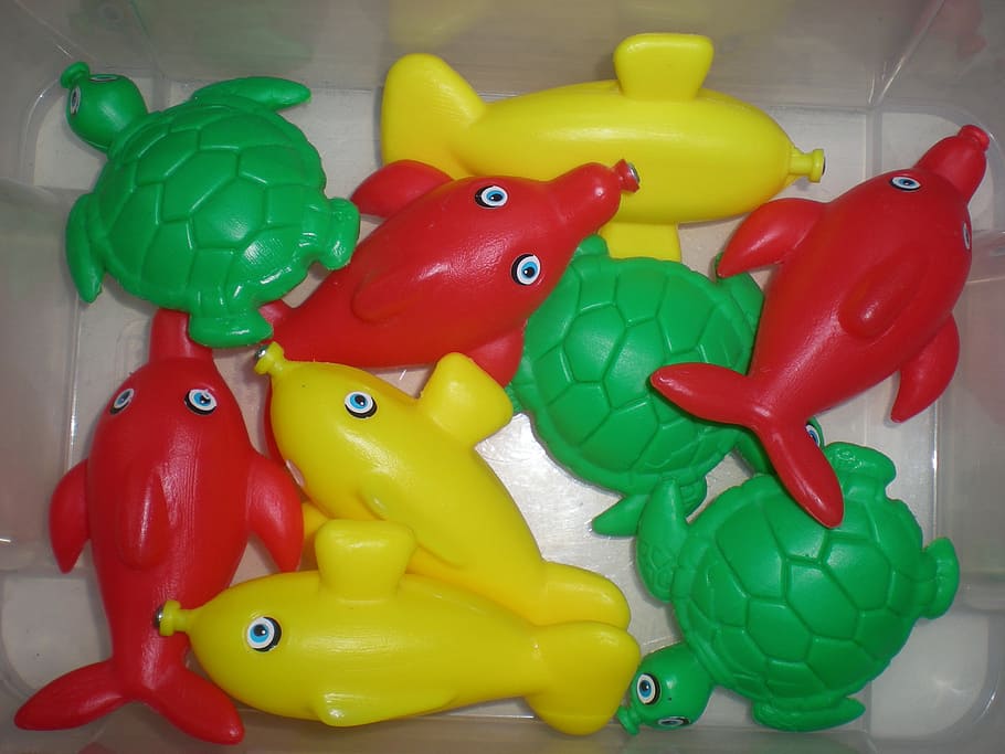 fish, turtle, game, plastic, toy, childhood, play, underwater HD wallpaper
