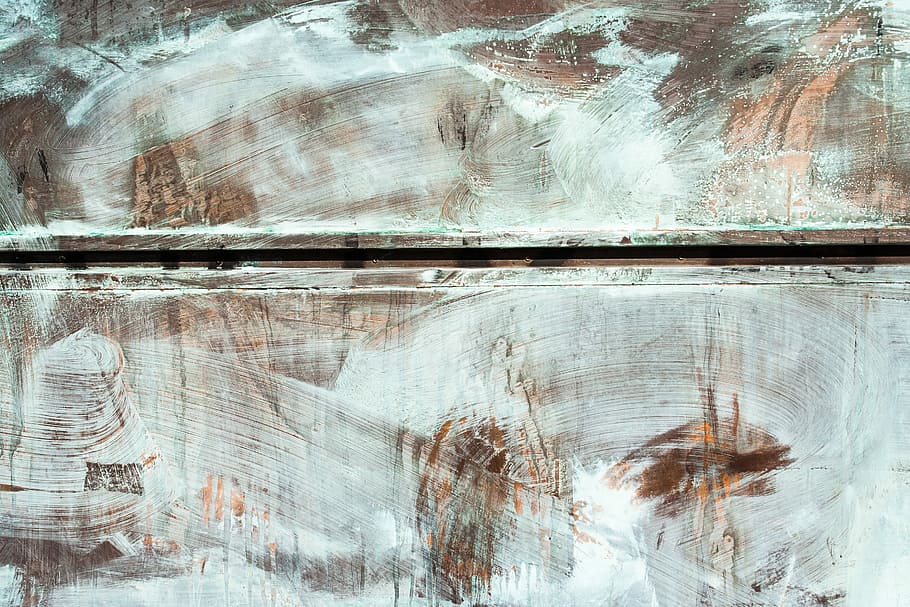 brown wooden board, brown and gray wood plank, paint, white, wall HD wallpaper