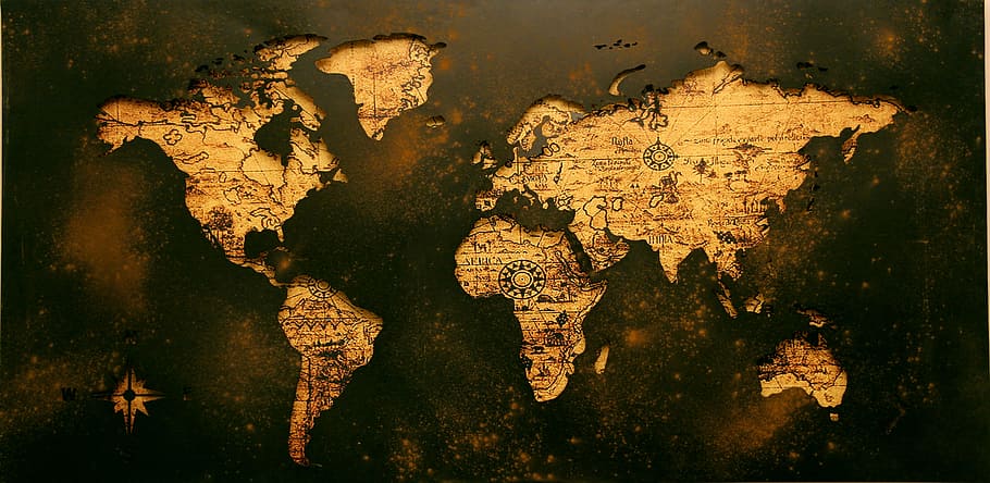 dark, dirty, map, shape, atlas, close-up, geography, papers, no people, HD wallpaper