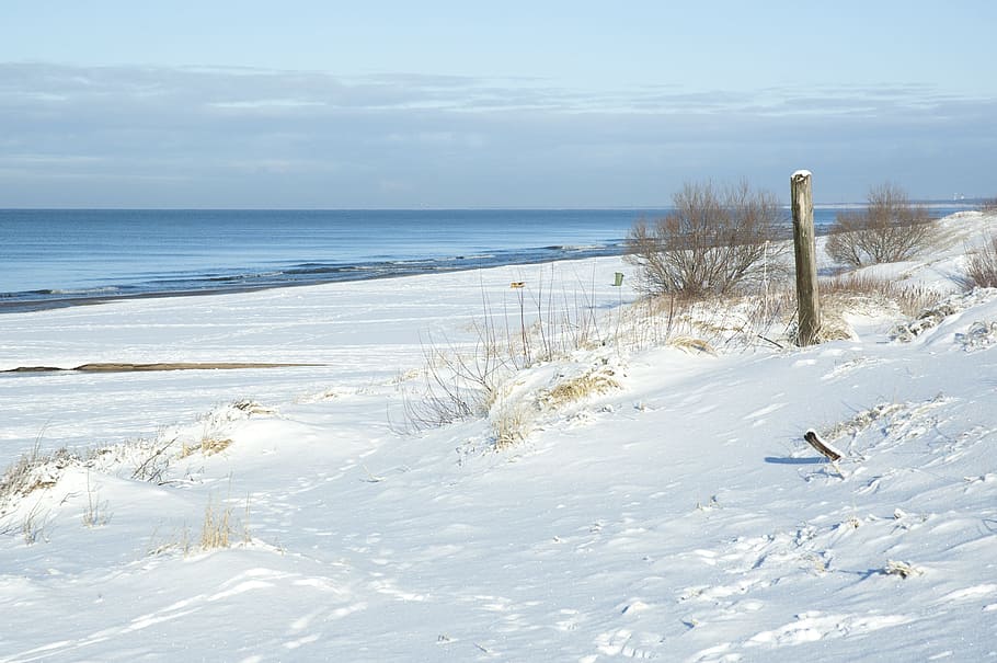 Beach, Snow, Sea, Winter, Sunny, Travel, white, holidays, vacation HD wallpaper