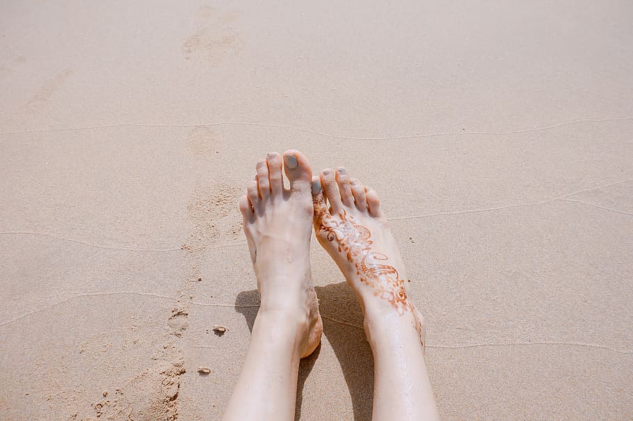 person showing feet, beach, shore, white, sand, travel, summer HD wallpaper