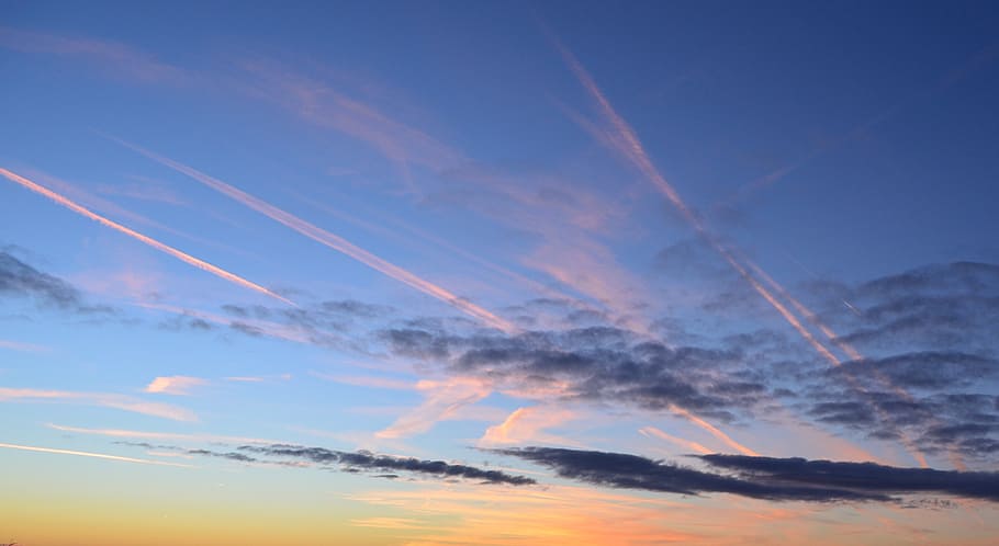 sky, clouds, clouds form, blue, nature, beautiful, evening sky HD wallpaper