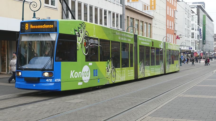 train, road, with the tram, transport system, transportation HD wallpaper