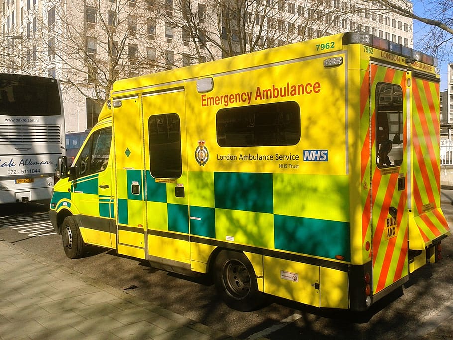 ambulance, london, vehicle, emergency, medical, emergency response, HD wallpaper