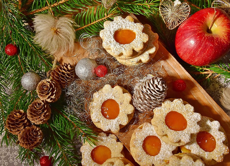assorted-type food lot, cookie, christmas cookies, bake, pastries