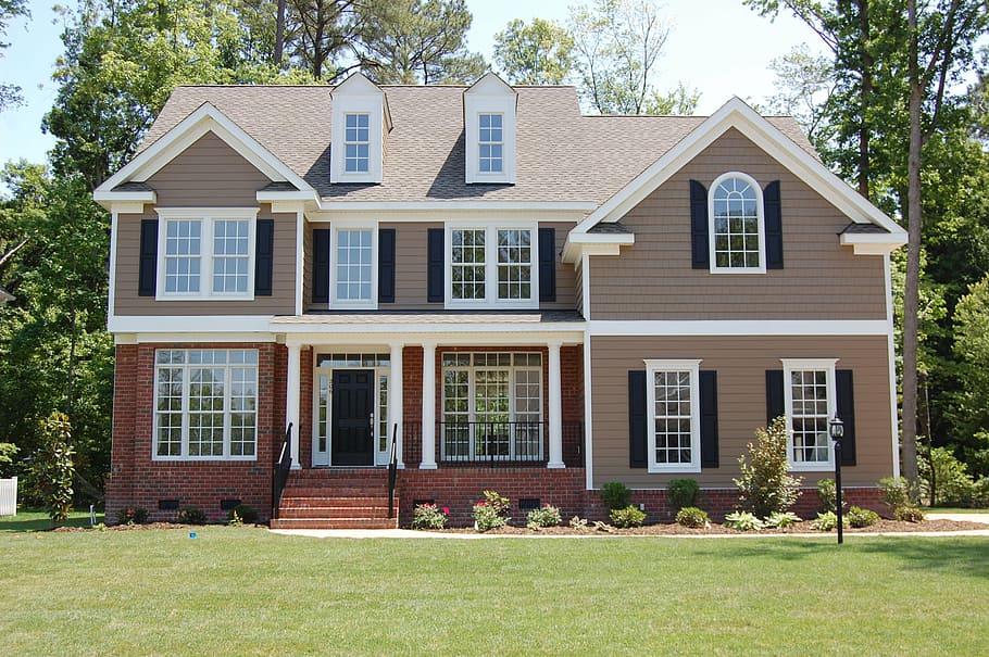 brown gray and white house exterior