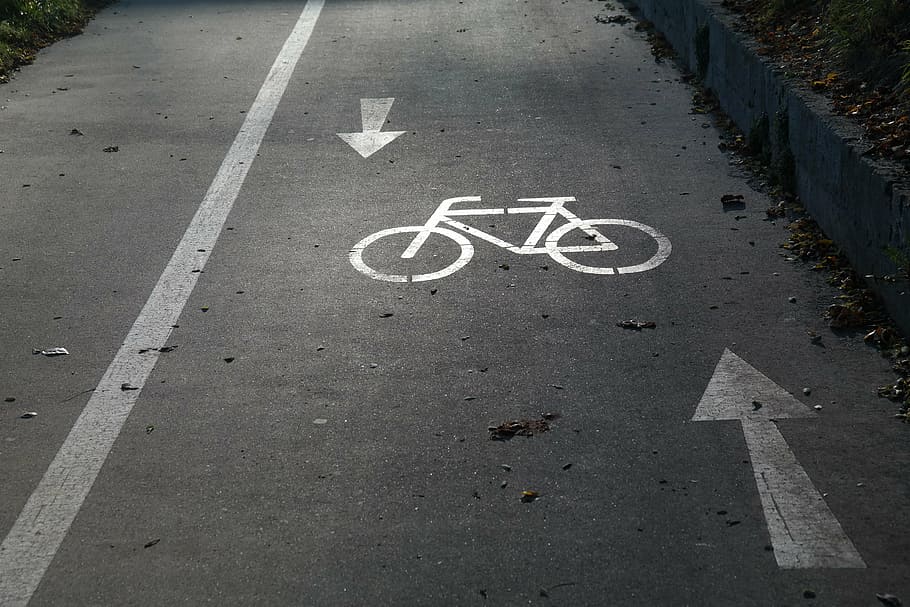 bicycle lane during daytime, cycle path, gauge, bicycle path, HD wallpaper