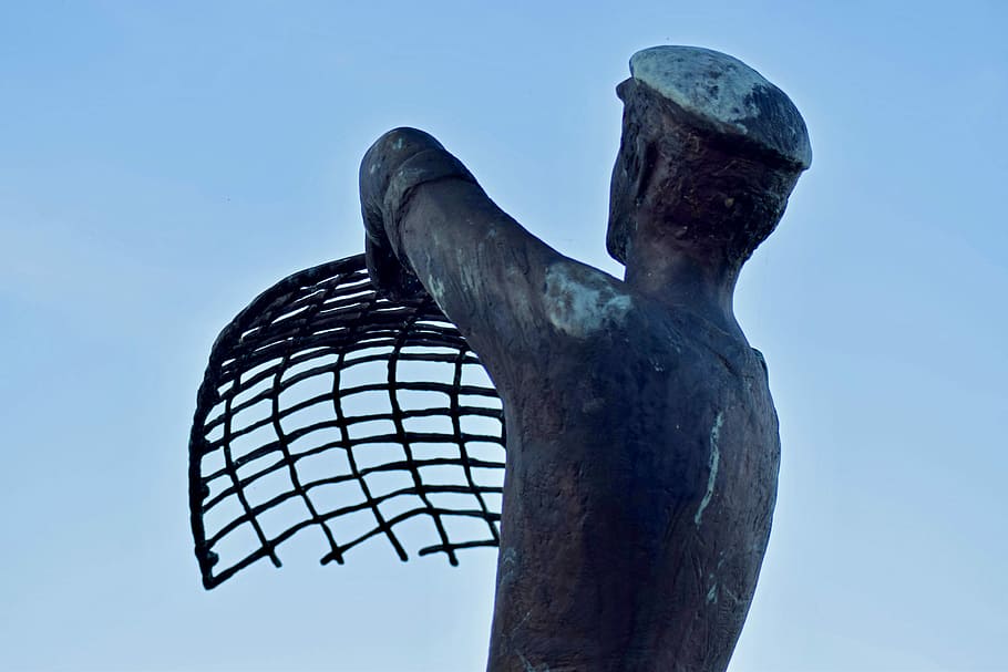 Fischer, Statue, Haffkrug, one animal, animal themes, no people HD wallpaper
