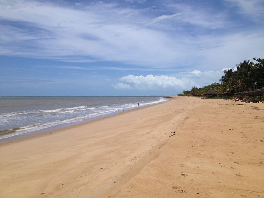 Sand, Horizon, mar, beach, sea, sky, scenics, cloud - sky, land HD wallpaper