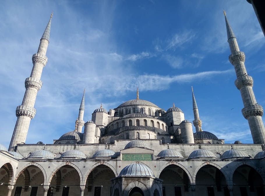 Blue Mosque at daytime, Istanbul, Turkish, Turkey, architecture