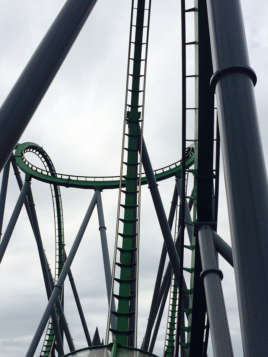 rollocoaster, high, speed, high speed, fast, high-speed, hulk HD wallpaper