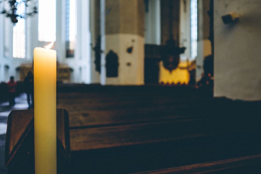 Candle in a church, concepts And Ideas, other, architecture, yellow HD wallpaper