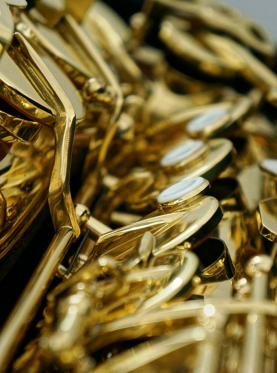 Saxophone, Music, Buttons, notes, musical, instrument, jazz HD wallpaper