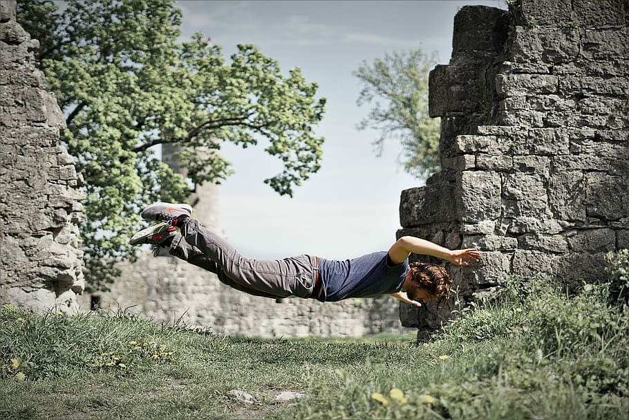 nature, grass, summer, levitation, meadow, green, human, out HD wallpaper