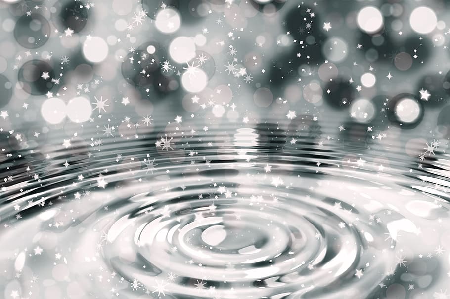 body of water with bokeh background, light, points, circle HD wallpaper