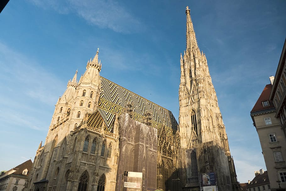 architecture, building, vienna, austria, church, city, the market HD wallpaper