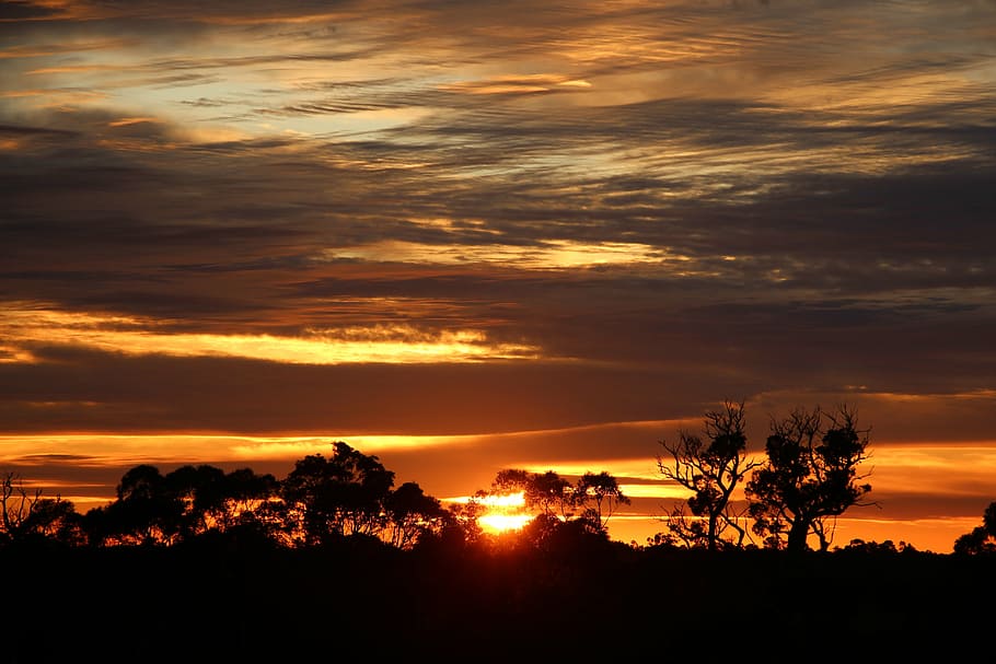 sunrise, clouds, sky, busselton, margaret river, australia HD wallpaper