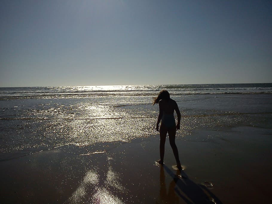ocean, beach, summer, only, facing the sea, game, water, sky HD wallpaper