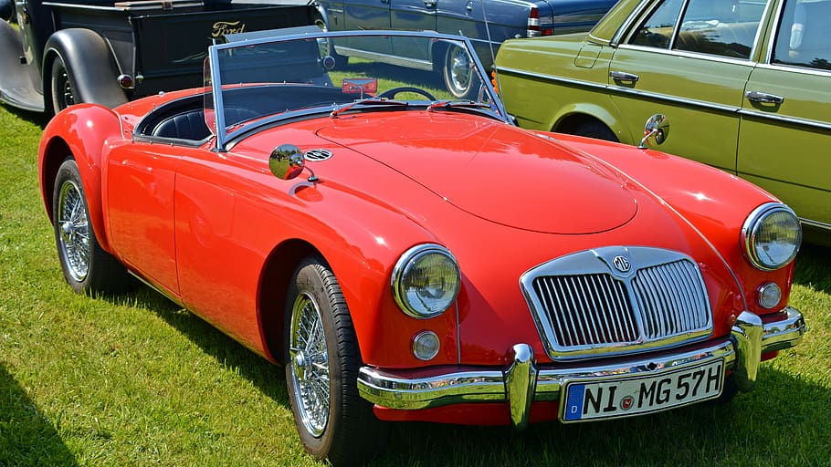 oldtimer, mg a, auto, classic, pkw, old car, rarity, mode of transportation HD wallpaper