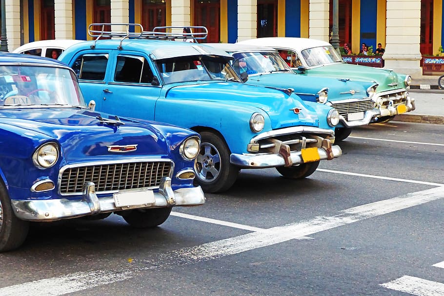 havannah, cuba, oldtimer, auto, vehicle, transport system, road HD wallpaper