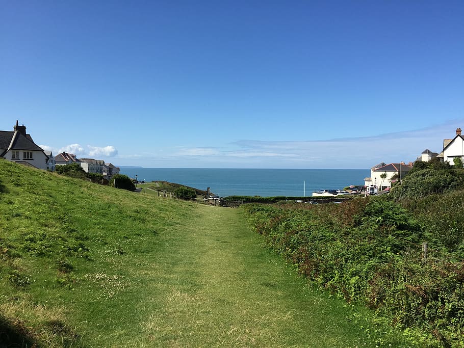 Woolacombe, Devon, Coast, England, landscape, house, scenics HD wallpaper