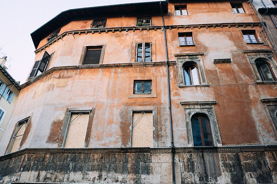 Old building in Rome, architecture and Cityscape, window, building Exterior HD wallpaper